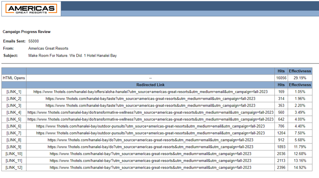 Email Marketing Campaign Tracking