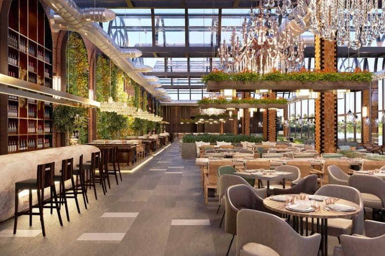 Biophilic Hotel Lobby